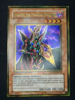 YuGiOh Breaker the Magical Warrior Gold Rare Limited Edition GLD1-EN014 LP - Image 1