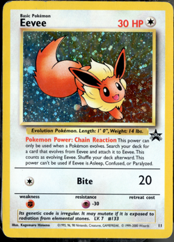 Eevee 11/53 Wotc Black Star Promo Holo Pokemon Card MP Moderately Played - Image 1