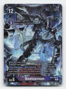 Beelzemon (Alternate Art) Digital Hazard EX2-044 Digimon Card - Image 1