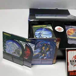 Large Lot of Bakugan Cards 42 Ability & 45 Gate in Card Storage Box w/Rule Books - Image 5