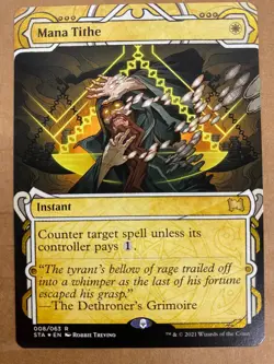 MTG 1x FOIL ETCHED Mana Tithe # 8 Strixhaven: Mystical Archive Magic the x1 NM - Image 1