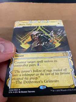 MTG 1x FOIL ETCHED Mana Tithe # 8 Strixhaven: Mystical Archive Magic the x1 NM - Image 2