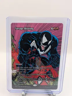 MTG - Spider-Man-Savage Beating (Borderless) - Image 1