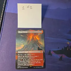 MTG 1x Mount Doom x1 LTR 343 Extended Art NM (2 available) Borderless - Image 1