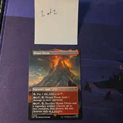 MTG 1x Mount Doom x1 LTR 343 Extended Art NM (2 available) Borderless - Image 4