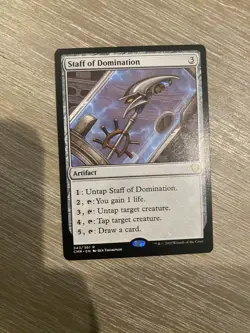 ?? MTG: Staff of Domination #343 (NM) Commander Legends CMR Magic - Image 1
