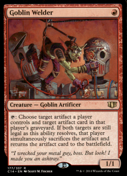 2014 Magic the Gathering MTG Ungraded Goblin Welder #177 Commander - Image 1
