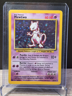 Mewtwo 10/102 Base Set Unlimited Holo Rare Pokemon TCG 1999 - Image 1