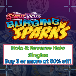 Pokemon TCG - SURGING SPARKS Holo and Reverse Holo Singles BUY 3 get 50% OFF! - Image 1