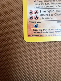 Pokemon TCG Charizard 4/102 Base Set Unlimited Holo Rare MP Vintage WOTC - Image 4