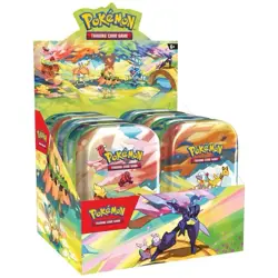 Pokemon TCG Vibrant Paldea Mini Tin Sealed Display Case (10 units) - Image 1