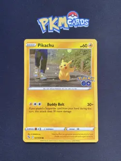 Pokemon TCG Pikachu Pokemon Go 027/078 Cosmos Holo LP. - Image 1