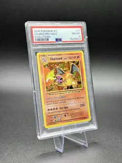 Charizard 11/108 Holo Rare Pokemon XY Evolutions 2016 PSA 8 - Image 1