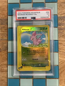 GRADED PSA 3 2003 Pokemon Aquapolis Nidoran-Reverse Foil #96 - Image 1