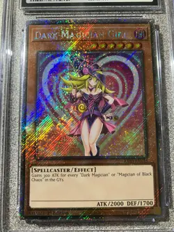 Yugioh Dark Magician Girl RA03-EN123 Platinum Secret Rare 1st Ed. CGC 8 - Image 2