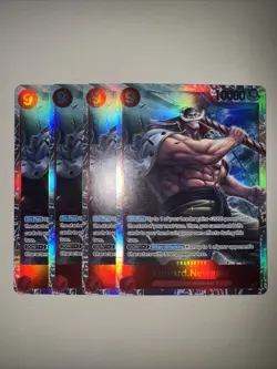 OP02-004 Edward Newgate X4 Playset SR One Piece TCG English Card CCG - Image 1