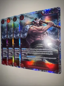 OP02-004 Edward Newgate X4 Playset SR One Piece TCG English Card CCG - Image 3