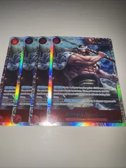 OP02-004 Edward Newgate X4 Playset SR One Piece TCG English Card CCG - Image 4