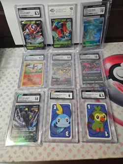 Lot Of 9 Graded Pokemon Cards,Japanese,English, Chinese - Image 1