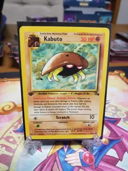 Pokemon TCG Kabuto Fossil 1st Edition Common Card 50/62 NM - Image 1