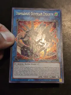 Yu-Gi-Oh! SECRET RARE CARD TOPOLOGIC GUMBLAR DRAGON BLRR-EN043 1ST NM - Image 2