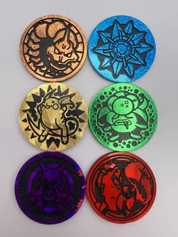 Pokemon Card Gym Heroes Deck Six Coin Complete Set Japanese - Image 1
