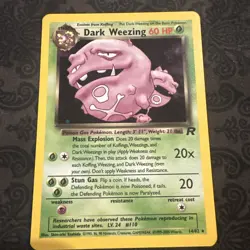 Dark Weezing 14/82 Team Rocket Set Holo Rare Vintage WOTC Pokemon Card - Image 1