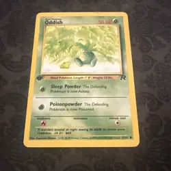 Oddish 63/82 Common Team Rocket 1st Edition Non Holo Pokemon Card - Image 1