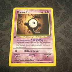 Unown 67/75 E 1st Edition Neo Discovery WOTC Pokemon Card - Image 1