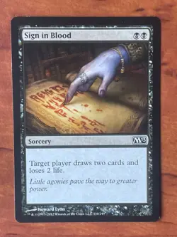 Sign in Blood MTG Magic the Gathering Card LP Lightly Played M13 - Image 1