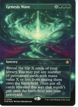 2024 Magic the Gathering Genesis Wave Sorcery Borderless Foil Foundations Nr/Mt - Image 1