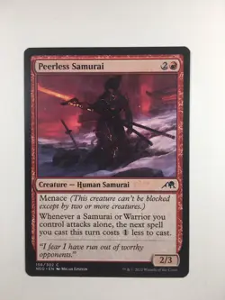 MTG Kamigawa Neon Dynasty Peerless Samurai 156/302 Magic the Gathering - Image 1