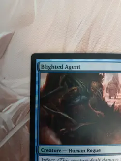 Magic The Gathering Blighted Agent Foil The List NM Blue Human Rogue - Image 2