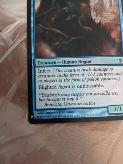 Magic The Gathering Blighted Agent Foil The List NM Blue Human Rogue - Image 4