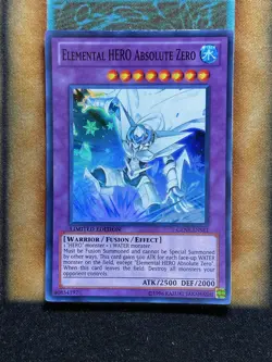 Yugioh Elemental HERO Absolute Zero GENF-ENSE1 Super Rare Limited Edition LP - Image 1