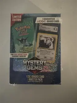 Pokemon Mystery Gems Booster Pack & 1 CGC Graded Card New - Image 1