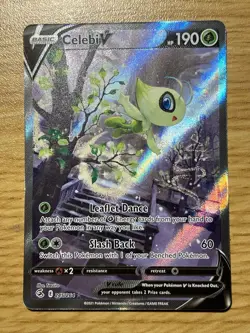 Pokemon TCG Celebi V Fusion Strike Holo Card Full Alternate Art 245/264 NM - Image 1
