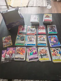 OP10 Royal Blood 95% Complete Base Set 114/119 Unique Cards + Luffy OP10-118 - Image 1