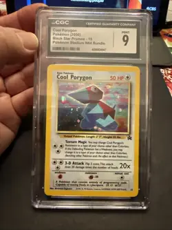 Cool Porygon Holo Rare Black Star Promo Card 15/53 WOTC Pokemon TCG Cgc 9 Mint - Image 1
