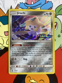 Pokemon TCG -Jirachi SM161 Team Up Pre-Release Promo - NM - Image 1