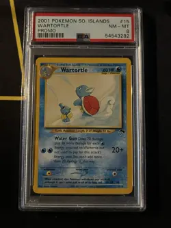 Wartortle 15/18 Southern Islands Pokemon TCG Wotc PSA 8 - Image 1
