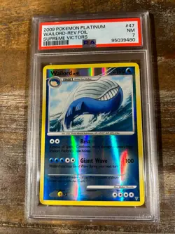 Pokemon 2009 Platinum Supreme Victors WAILORD Reverse Foil #47 PSA 7 RARE - Image 1