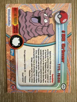 2000 Topps Pokemon #88 Grimer TV Animation Series 2 Blue Logo non-holo NM - Image 2
