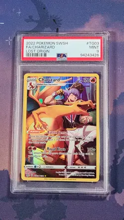 Pokemon TCG Charizard Lost Origin TG03/TG30 Trainer Gallery PSA 9 - Image 1