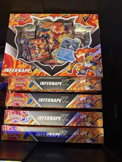 Pokemon TCG Sword And Shield Infernape V Box Lot Of 9 820650851193 - Image 1