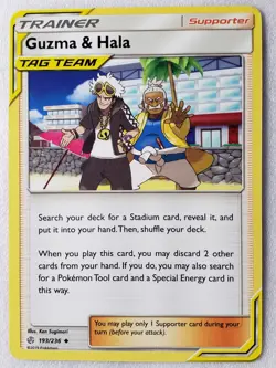 Guzma & Hala 193/236 NM - Cosmic Eclipse Pokemon Card - $2 Combined Shipping - Image 1