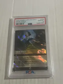 2023 Disney Lorcana EN 2 #206 Snow White Enchanted PSA 10 - Image 1