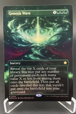 Genesis Wave (Borderless, Foil, #334, NM) Foundations (FDN), MTG - Image 1