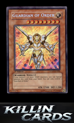 1st Edition Guardian of Order LODT-EN000 Secret Rare Light of Destruction YuGiOh - Image 1