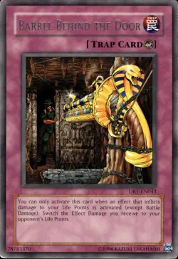 Barrel Behind The Door - Rare DR1-EN043 - LP - YuGiOh - Image 1
